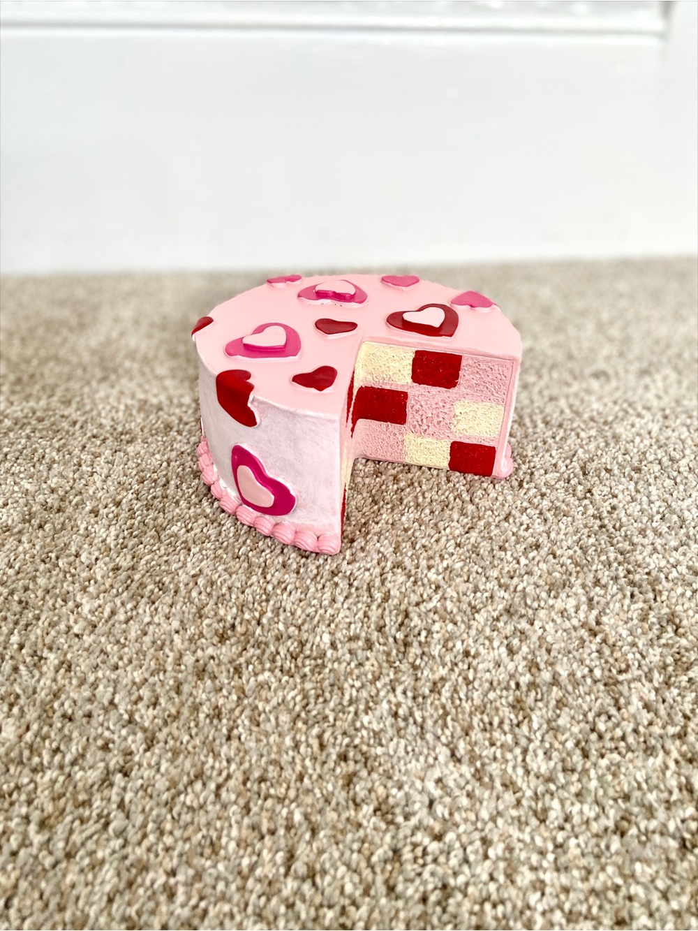 Valentines Day Faux Cake Pink Hearts TJ Maxx